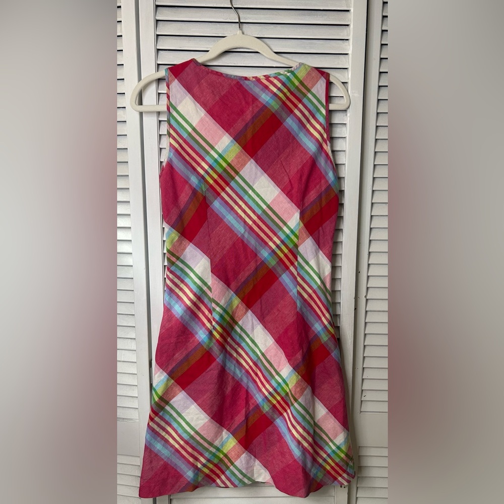Tommy Hilfiger Colorful Plaid Sleeveless Dress Size 6 - Picture 2 of 2